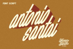 Antonio Santai: A Bold Vintage Script Font for Makers