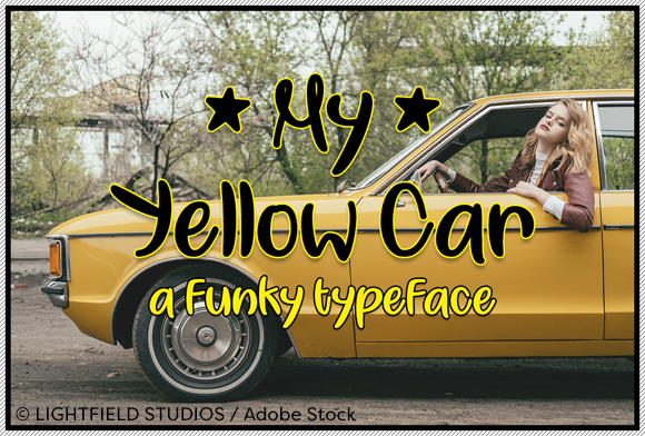 My Yellow Car: A Fun Typeface for Small Business Branding
